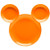 Zak Disney Mickey Mouse Shaped - Sectioned Orange Melamine Plates -2-