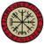 Large Viking Compass Big Embroidered Patch Vegvísir Iron-On Norwegian Navy Guide