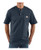 Carhartt Mens Big and Tall Workwear Pocket Short Sleeve Henley Midweight  Dark Cobalt Blue Heather  3X-Large