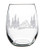 C M Cabin in the woods stemless wine glass  15 oz-