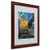 Vincent Van Gogh Cafe Terrace Framed Matted Canvas Art  16 by 20-Inch