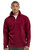 Knocker Mens Polar Fleece Quarter Zip Pullover -L  Burgundy-