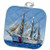 3D Rose Print of Coast Guard Boat Pot Holder  8 x 8