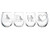 C M Dogs stemless wine glass -set of 4-