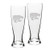 University Glass NCAA Kansas State Wildcats Adult Set of 2 - 23 oz University Pilsners Deep Etch Engraved  One Size  Clear