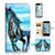 ( For iPhone 7 Plus ) Flip Wallet Case Cover and Screen Protector Bundle A20254 Horse Paint