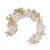 Floral Bridal Headband for Women  Beach Wedding Headpiece Hair Accessory Tiara for Brides Pink Floral Bridal Headband for Women  Beach Wedding Headpiece Hair Accessory Tiara for Brides Pink