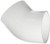 Spears 417 Series PVC Pipe Fitting  45 Degree Elbow  Schedule 40  2 Socket