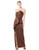 Adrianna Papell Womens Stretch Lame Gown  Copper  6