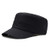 Military Army Hat Men Women Flat Top Baseball Cap Cotton Sun Visor Cadet Cap -Black-