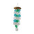 SandT Collection Geometric Capiz Wind Chime - Turquoise