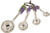 Ganz 4-Piece Measuring Spoons Set with Color, Grapes