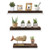 RICSO Floating Shelves Wall Mounted  Rustic Wood Display Rack Wall Decor Storage Shelves Set of 3 for Bedroom  Living Room  Bathroom  Kitchen  Office