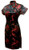 7Fairy Womens BlackandRed Floral Mini Chinese Evening Dress Cheongsam Size 4 US