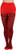 ToBeInStyle Womens Nylon Horizontal Striped Tights - Black-Red - One Size