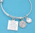 Today a groom tomorrow a husband forever your son bangle bracelet in silver stainless steel with Love word tag and genuine Swarovski crystal