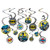 amscan Batman Hanging Swirl Decorations- 12 pcs-