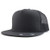 Trendy Apparel Shop Flexfit Oversize XXL Structured Blank 5 Panel Flatbill Snapback Mesh Cap - Charcoal - 2XL
