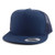 Trendy Apparel Shop Flexfit Oversize XXL Structured Blank 5 Panel Flatbill Snapback Mesh Cap - Navy -2XL
