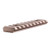 TuFok Mlok Picatinny Rail Section - Low Profile Mlok Rail -9-Slot TAN-