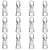 Tugaizi 20 Pcs 5 Zipper Head Zipper Pull Replacement Metal Zipper Pull Repair Zipper Detachable Pull Tab Luggage Accessories for Clothes Bags DIY Cra