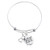 UdobuyExpandable Bangle Bracelet Hearts Charms She Believed She Could so She Did Inspirational Bracelets Silver Charm Bracelets Jewelry