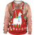 GRACIN Womens Ugly Christmas Sweater 3D Printed Tacky Jumper Pullover Funny Xmas Party Sweatshirt Alpaca-XXL  Red-
