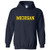 AH01 - Michigan Wolverines Basic Block Hoodie - 2X-Large - Navy