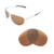 Walleva Replacement Lenses for Smith Serpico Sunglasses - Multiple Options Available -Brown - Polarized-