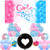 Gender Reveal Decorations Banner Pink and Blue - Large  72x40 Inches - Gender Reveal Question Mark Latex Balloon- Gender Reveal Backdrop for Boy or Gi