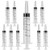10 Packs Large Plastic Syringe for Scientific Labs -Sterile Individual Wrap - Dispensing Multiple Uses Measuring Syringe Tools- -20ml-