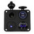 Keenso Waterproof 4 Gang Marine Boat ON-Off Toggle Switch Panel and 4-2A Dual USB Socket and Voltmeter and Cigarette Lighter Blue LED Light-Blue-