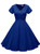 ALAGIRLS Womens 1950s Vintage Cocktail Party Dress Rockabilly Swing Short Sleeve Dress Button ALA60002RoyalBlue3XL ALAGIRLS Womens 1950s Vintage Cocktail Party Dress Rockabilly Swing Short Sleeve Dress Button ALA60002RoyalBlue3XL