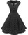 Bbonlinedress Women Short 1950s Retro Vintage Cocktail Party Swing Dresses Black Small White Dot L