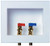 Water-Tite 82008 Du-All Dual Drain Washing Machine Outlet Box with Brass Quarter-turn Valves Unassembled, 1/2" Wirsbo Connection, White