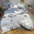 LAYENJOY Sailboat Kids Duvet Cover Set Twin  100 Cotton Bedding  Cartoon Ship Boat Pattern Printed on Lvory White Reversible Blue  Navigation Comfort