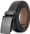 Marino Avenue Mens Genuine Leather Ratchet Dress Belt with Linxx Buckle - Gift Box -Charcoal Depiction - Black  Adjustable from 28 to 44 Waist-