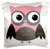 3dRose pc_167615_1 Cute Pink and White Plaid Owl - Pillow Case, 16 by 16"