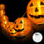 Whishine Halloween Pumpkin String Lights  20 LED Pumpkin Lights Battery Powered Jack-O-Lantern Halloween Light Decorations for Outdoor Indoor Holiday