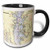 3dRose Print Of Chart With Sailboat And Chesapeake Bay Ceramic Mug  11 oz  Black