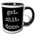 3dRose Get Shit Done Lettering Background Mug  11 oz  Black-White