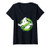 Womens Ghostbusters Classic Slime Ghost Logo V-Neck T-Shirt