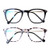 SIGVAN Blue Light Blocking Reading Glasses Women-Men 2 Pack Retro Computer Eyeglasses Fashion Metal Frame Glasses Readers -1Black 1Gray Tortoise  0-