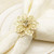 NAGU Flower Napkin Rings Set of 6  Hollow Out Floral Napkin Holder Adornment Exquisite Household Napkins Rings Set Rhinestone Napkin Rings for Wedding