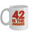 42 IS THE ANSWER Dont Panic Hitchhikers Guide to the Galaxy Mug -11oz-