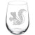 Wine Glass Goblet Fancy Squirrel -17 oz Stemless-