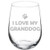 Wine Glass Goblet Grandparent of Dog Grandma Grandpa I Love My Granddog -17 oz Stemless-
