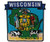 Wisconsin State Shaped Map Embroidered Patch  with Iron-On Adhesive