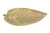 Creative Co-op Hand-Carved Mango Wood Leaf Shaped Tray  Grey