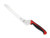 Mercer Culinary Millennia 9-Inch Offset Wavy Edge Bread Knife  Red